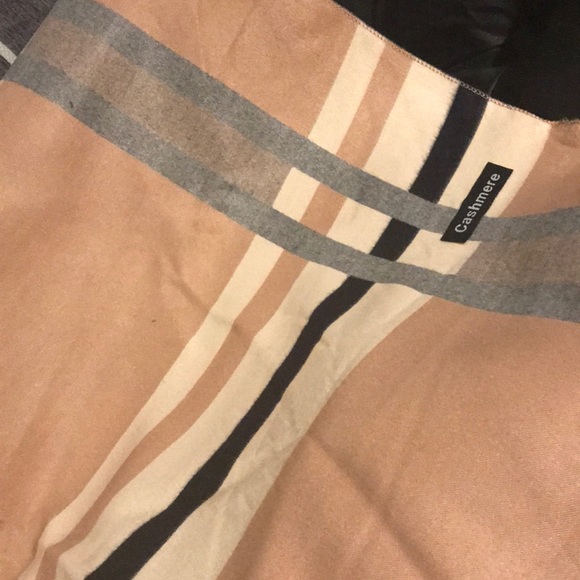 NIB Cashmere Striped Stole Shawl - Picture 6 of 6